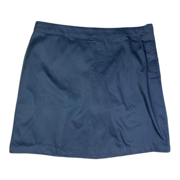 Lands' End Women's Size 14 School Uniform Skort Skirt Navy Blue Magnet Buttons - Picture 1 of 7